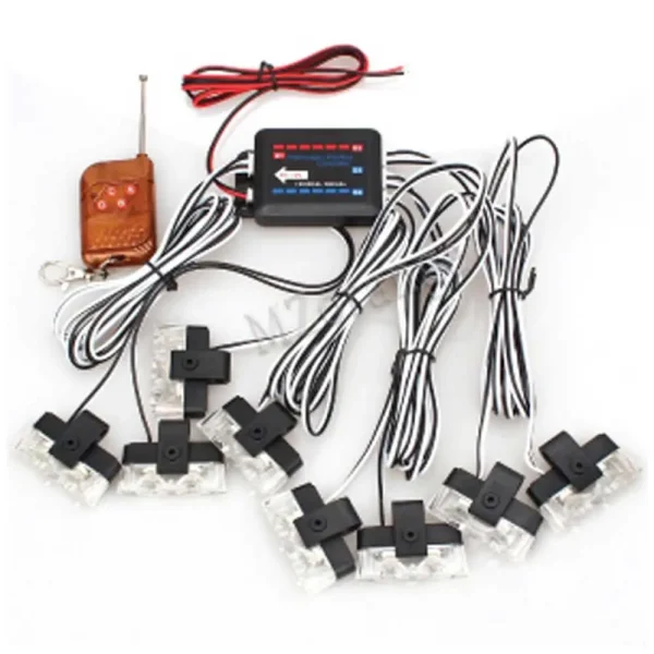 Wireless Remote Control Led Strobe Grill Flashlight