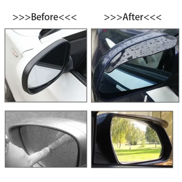 2Pcs PVC Car Rear View Mirror Sticker Rain Eyebrow Auto Side Mirror Rain Board Shield Sunshade Snow Guard Protector Cover