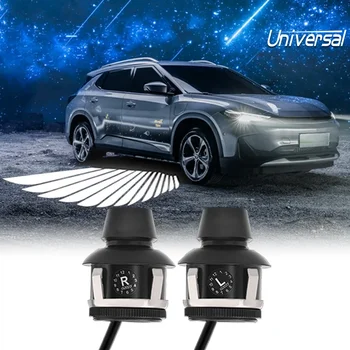 Car Door Welcome Light Angel Wings Dynamic Projector Rearview Mirror Carpet Light