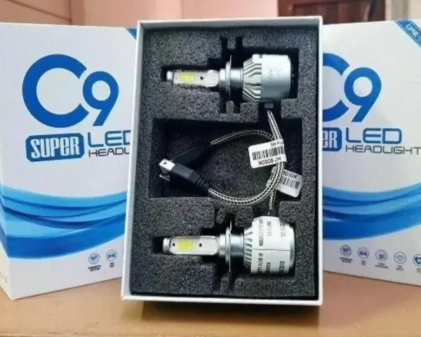 Car LED C9 H4 Headlight Bulbs Lamp 6000k Super Bright