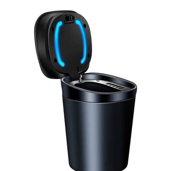 Car Ashtray LED Light Garbage Storage Cup Home Office Cigarette Smoke Holder Automobile Interior Supplies with Cover