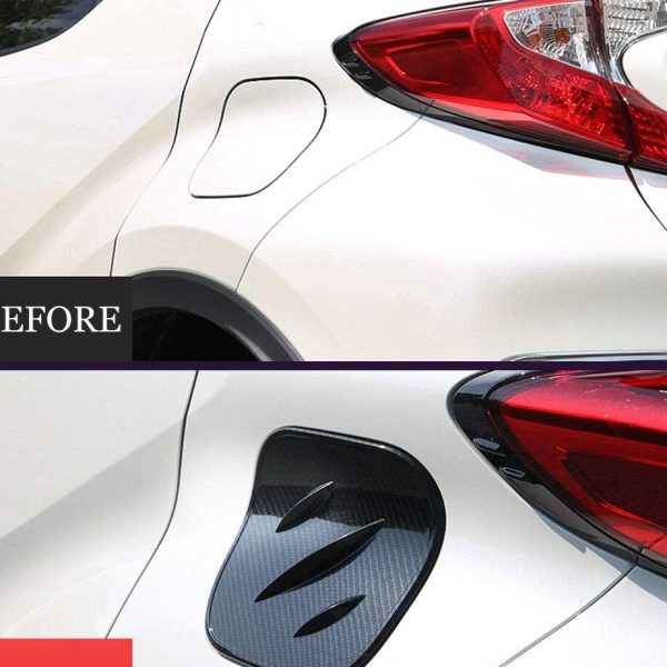 1PC For Toyota C-HR CHR 2016 2017 2018 Carbon fiber look Gas Cap Fuel Tank Cover