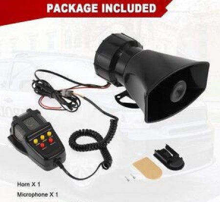 ALAVENTE Car Siren Horn 100 Watt 5 Tone Sound Siren Horn