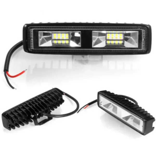 2pcs LED Light Bar Universal Fog Light 18/48W 12V 16LED Car Work Bar Beam Lamp