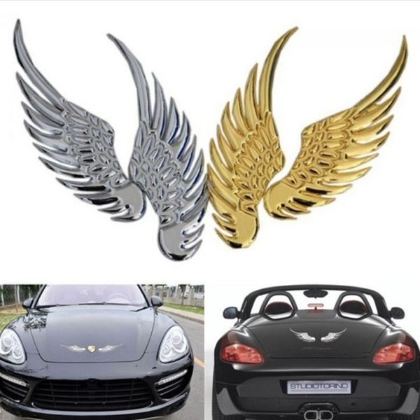 Car 3D Metal Sticker Angel Wing Car Body Stickers And Decals Repair Sticker/3D Wings Car Sticker 1Pair
