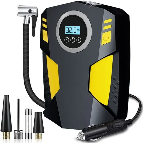 Digital Car Tyre Inflator Pump Portable 150PSI Air Compressor LED Light