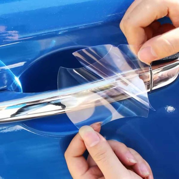 8Pcs Car Door Bowl Handle Anti-scratch Stickers Clear Door Bowl Handle Paint Scrapes Protect Film Exterior Parts Car Accessories