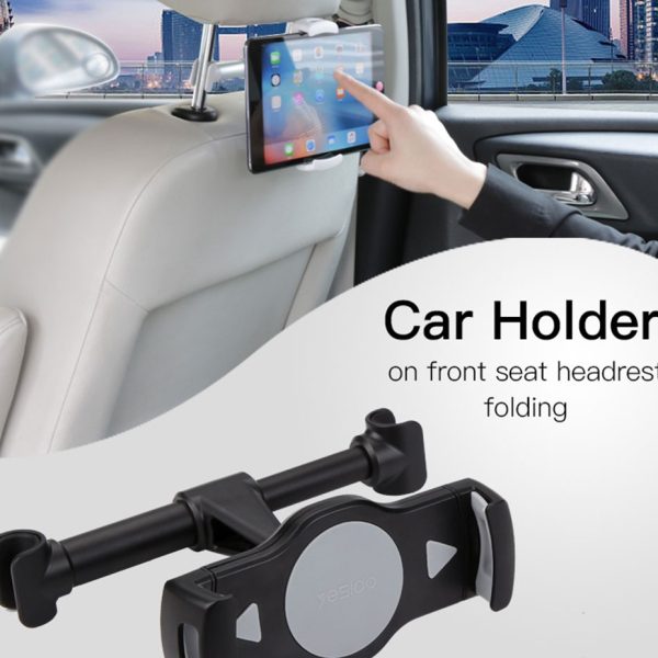 Yesido Rear Seat Car Tablet Holder Silicone Clip Mobile Phone Stand