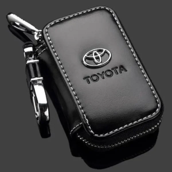 Toyota Car Key Cases Zipper Leather Key Case Multifunctional Car Key Cover – Key Ring