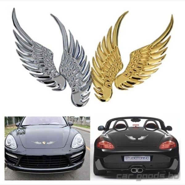 Car 3D Metal Sticker Angel Wing Car Body Stickers And Decals Repair Sticker/3D Wings Car Sticker 1Pair